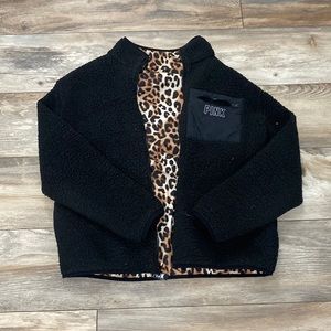 Pink reversible sherpa